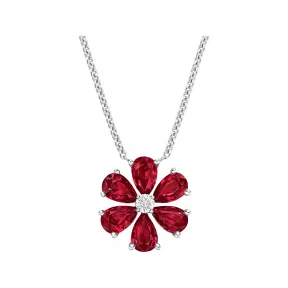 海瑞温斯顿/HarryWinston Forget-Me-Not系列红宝石和钻石坠饰 PERPRFFLRFMN