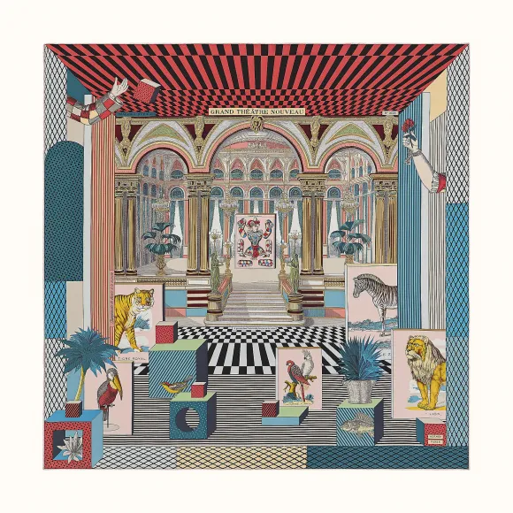 爱马仕/Hermes “新型大剧院”90厘米方巾 H003761S-04