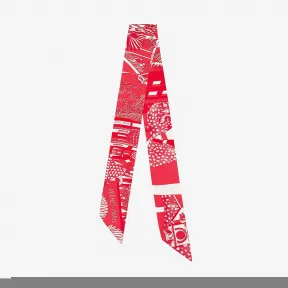 爱马仕/Hermes 灰色 “动物之城”Twilly小丝巾 H063275S_41