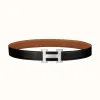 爱马仕/Hermes H Martelee皮带扣&双面皮腰带32毫米 H064549CK05-H073967CAAA080