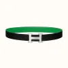 爱马仕/Hermes H Martelee皮带扣&双面皮腰带32毫米 H064549CK05-H074504CAAF115