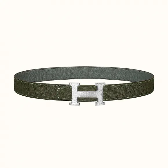 爱马仕/Hermes H Martelee皮带扣&双面皮腰带32毫米 H064549CK05-H075394CABC085