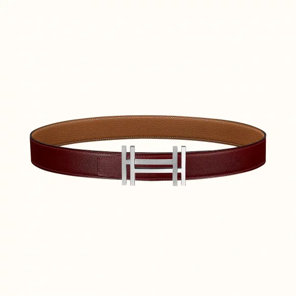 爱马仕/Hermes 方块H皮带扣&双面皮腰带32毫米 H066050CK05-H073967CAAX100