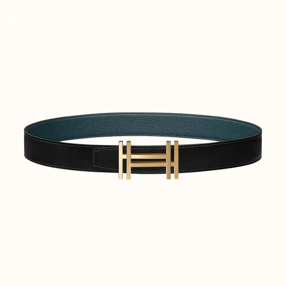 爱马仕/Hermes 方块H皮带扣&双面皮腰带32毫米 H066050CP2K-H073967CAAD120