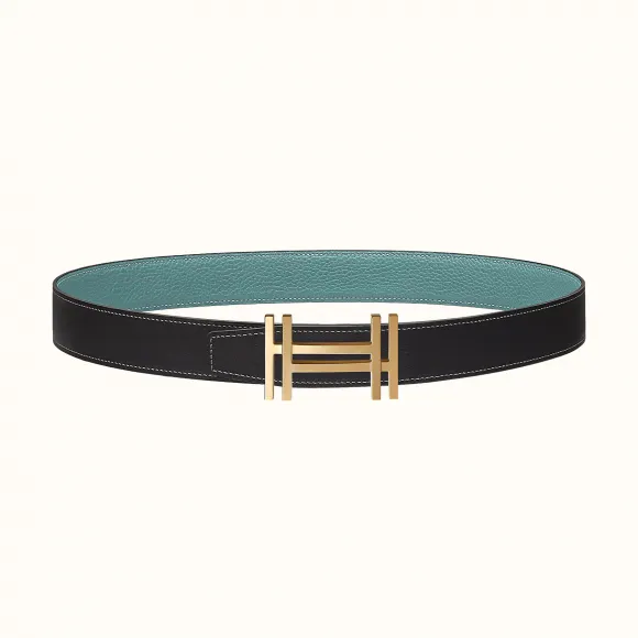 爱马仕/Hermes 方块H皮带扣&双面皮腰带32毫米 H066050CP2K-H073967CAAW105