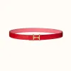 爱马仕/Hermes Mors H皮带扣&双面皮腰带24毫米 H077922CC06-H052150CADO080