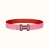 爱马仕/Hermes H Tonight皮带扣&双面皮腰带38毫米 H077942CY89-H075406CAAR110