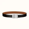 爱马仕/Hermes Typo皮带扣&双面皮腰带32毫米 H081751CB86-H073967CAAA080