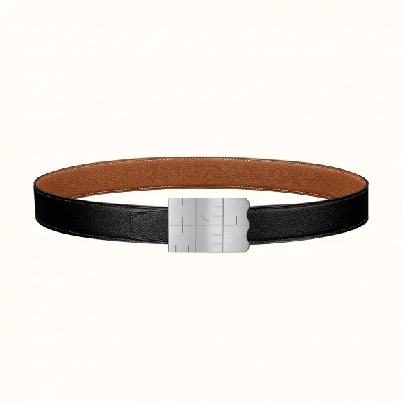 爱马仕/Hermes Typo皮带扣&双面皮腰带32毫米 H081751CB86-H073967CAAA105