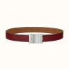 爱马仕/Hermes Typo皮带扣&双面皮腰带32毫米 H081751CB86-H075394CAAC100