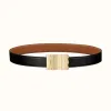 爱马仕/Hermes Typo皮带扣&双面皮腰带32毫米 H081751CUZ3-H073967CAAA095