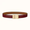 爱马仕/Hermes Typo皮带扣&双面皮腰带32毫米 H081751CUZ3-H075394CAAC105