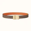 爱马仕/Hermes Typo皮带扣&双面皮腰带32毫米 H081751CUZ3-H075394CAAX095