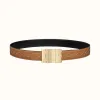 爱马仕/Hermes Typo皮带扣&双面皮腰带32毫米 H081751CUZ3-H081703CAAA095