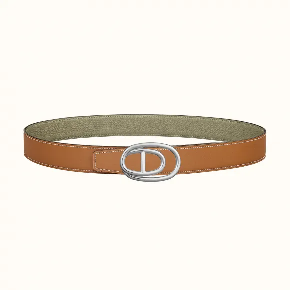 爱马仕/Hermes Odyssee皮带扣&双面皮腰带32毫米 H081754CK05-H073996CAAG085