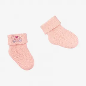 爱马仕/Hermes 玫瑰色 Adada婴儿袜 H102368M_02