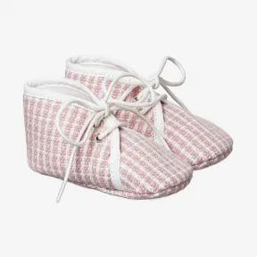 爱马仕/Hermes 玫瑰色 Loomy Paf婴儿软底鞋 H102985M_01