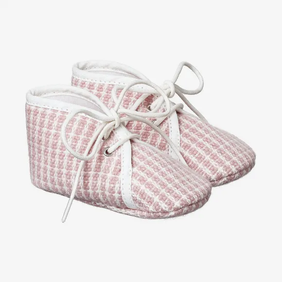 爱马仕/Hermes 玫瑰色 Loomy Paf婴儿软底鞋 H102985M_01