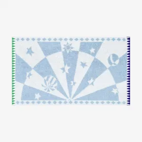 爱马仕/Hermes 蓝色 Hermes Circus毛巾 H103075M_02