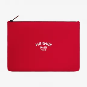 爱马仕/Hermes 黄色 “Hermès Bain羽冠捷豹”Neobain收纳包，大号 H103161M_03