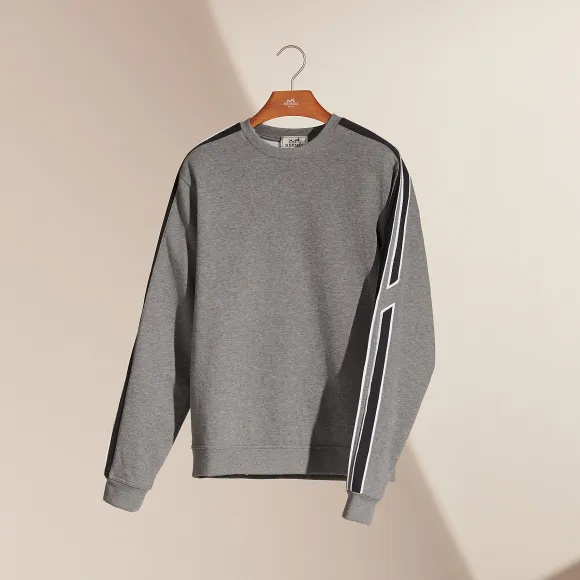 爱马仕/Hermes “Run H”双色圆领运动衫 H167515HA76XL