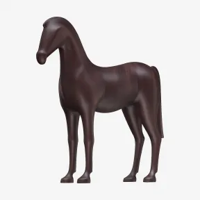 爱马仕/Hermes 棕色 Arion雕像 H310983M_01