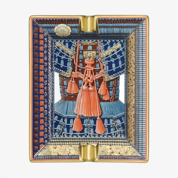 爱马仕/Hermes 淡蓝色 “武士的服饰”3H烟灰缸 H311511M_01