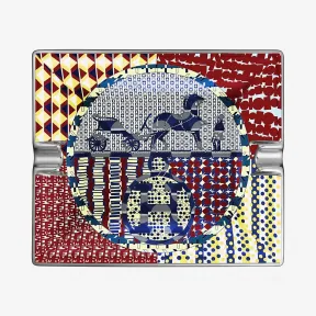 爱马仕/Hermes “领带图纹藏书签”烟灰缸 H311561M-01