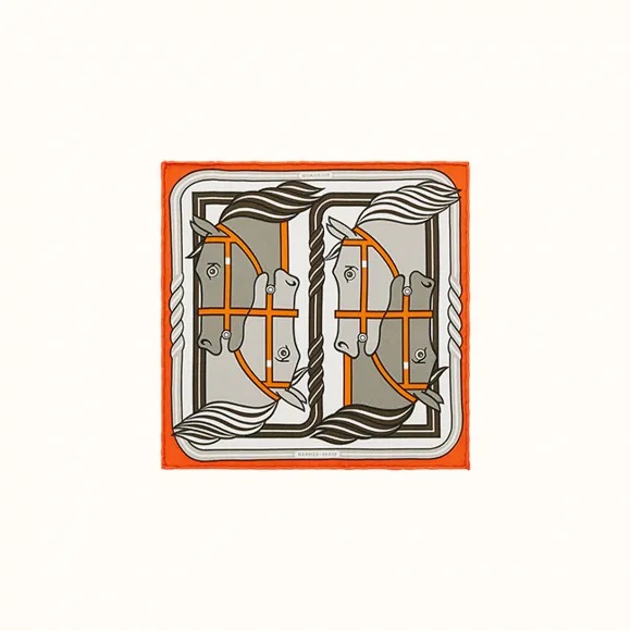 爱马仕/Hermes “四马两轮马车II”20厘米迷你方巾 H331601S-05
