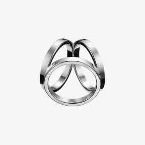 爱马仕/Hermes 灰色 Trio丝巾扣 H601473S_00