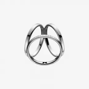 爱马仕/Hermes 灰色 Trio丝巾扣，大号 H601593S_00