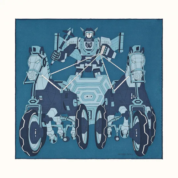 爱马仕/Hermes “巨型马车”45厘米小方巾 H803568T-12