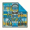 爱马仕/Hermes “骏马骑士”90厘米双面方巾 H903578S-02