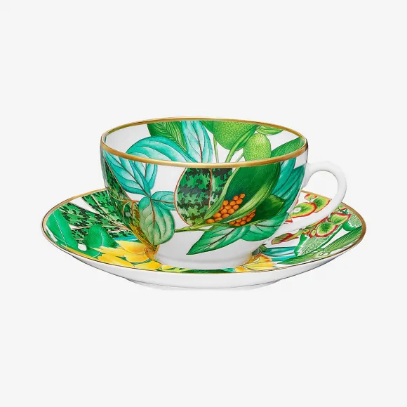 爱马仕/Hermes Passifolia早餐杯与杯碟 P044015P