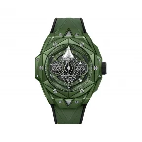 宇舶/Hublot Big Bang系列 45MM 缎面及抛光绿色陶瓷 自动机械机芯 男表 418.GX.5207.RX.MXM22