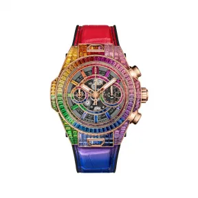 宇舶/Hublot Big Bang Unico High Jewellery King Gold Rainbow系列 44MM 王金 自动机械机芯 男表 421.OX.9099.LR.9999
