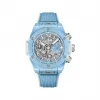 宇珀/Hublot Big Bang系列 42MM 缎面抛光浅蓝色陶瓷 自动机械机芯 男表 441.EX.5120.RX