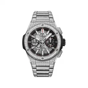 宇舶/Hublot Big Bang系列 Satin-finished and Polished Titanium Set with 64 Diamonds and 14 Baguette-cut Diamonds 42 毫米 男表 451.NX.1170.NX.9804