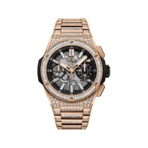 宇舶/Hublot Big Bang系列 Satin-finished and Polished 18K King Gold Set with 64 Diamonds and 14 Baguette-cut Diamonds 42 毫米 男表 451.OX.1180.OX.9804