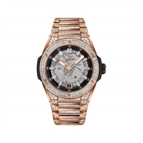 宇珀/Hublot Big Bang系列 40MM 抛光18K王金，镶嵌82颗长方形切割钻石 自动机械机芯 男表 456.OX.0180.OX.9804