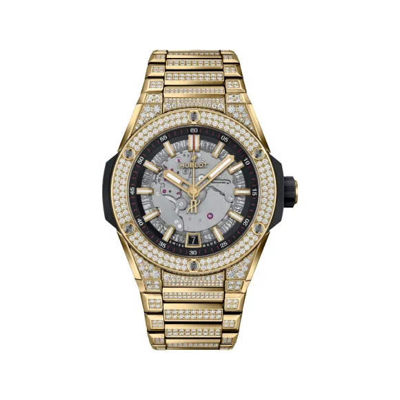 宇珀/Hublot Big Bang系列 40MM 抛光18K黄金，镶嵌126颗钻石 自动机械机芯 男表 456.VX.0130.VX.3704