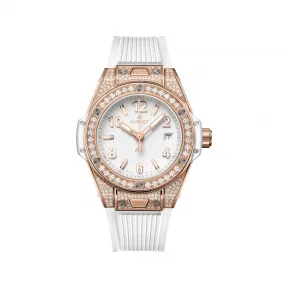 宇舶/Hublot Big Bang系列 抛光18K王金镶嵌130钻石，重0.4克拉 33 毫米 女表 485.OE.2080.RW.1604