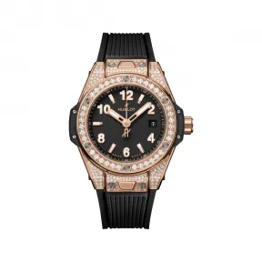 宇舶/Hublot Big Bang系列 抛光18K王金镶嵌130钻石，重0.4克拉 33 毫米 女表 485.OX.1180.RX.1604