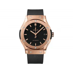 宇舶/Hublot 经典融合系列 抛光及缎面18K王金 42 毫米 男表 542.OX.1181.RX