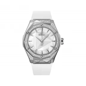 宇舶/Hublot 经典融合系列 抛光钛金属镶嵌112颗钻石，重约0.5克拉 40 毫米 男表 550.NS.2200.RW.1804.ORL20