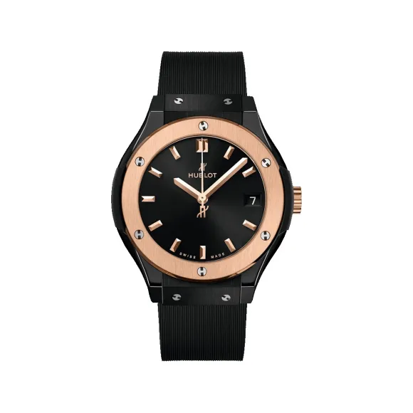 宇舶/Hublot 经典融合系列 33MM 抛光及缎面黑色陶瓷 石英机芯 女表 581.CO.1480.RX