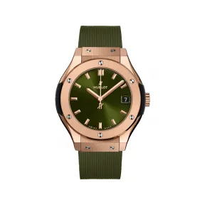 宇舶/Hublot 经典融合系列 缎面及微珠喷砂18K王金 33 毫米 女表 581.OX.8980.RX