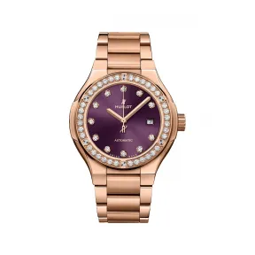 宇舶/Hublot Classic Fusion系列 33 MM 18kt 玫瑰金 自动机械机芯 女表 585.OX.898V.OX.1204