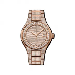 宇舶/Hublot 经典融合系列 33MM 宝石、玫瑰金 自动机械机芯 女表 585.OX.9000.OX.3604