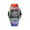 宇舶/Hublot Big Bang灵魂系列 缎面及抛光钛金属，镶嵌红宝石，粉红色蓝宝石，紫水晶，蓝色蓝宝石，蓝色托帕石，沙弗莱石，黄色蓝宝石和橙色蓝宝石共166颗 42 毫米 男表 641.NX.0117.LR.0999